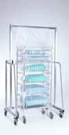 These trolleys are designed for cleaning and disinfection in an automatic washer-disinfector.