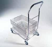 The trolley is made of stainless steel and is easy to clean and disinfect in a washer-disinfector.
