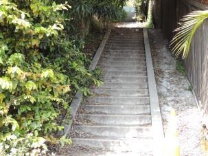 This public stairway was developed as part of the Castellammare tract in 1925.