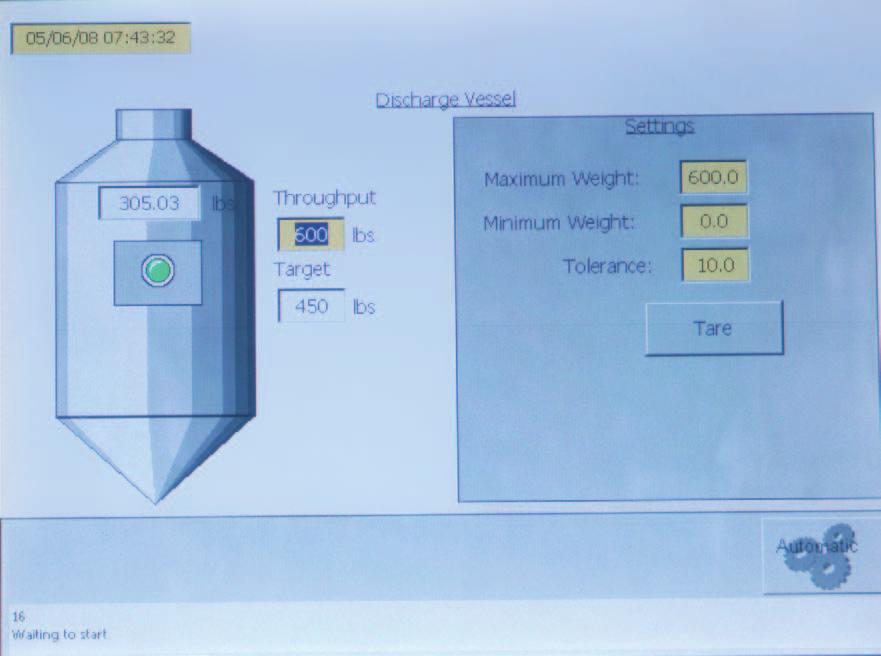 control over all IRD functions Automatic Operation screen displays current