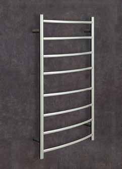 The 8 bar CR27M towel rail is narrow but tall with abundance of space to hang towels for the whole family.