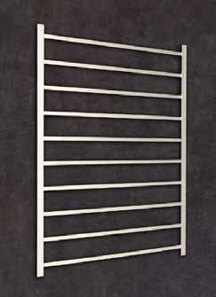 Size (mm): W800 x H1160 x D120 The 10 Bar SS88M is a large heated towel rail designed to offer the
