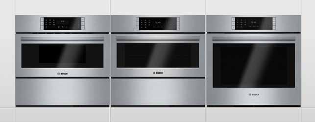 Benchmark Microwaves & Drawers 87 Microwaves & Drawers Benchmark Array of Installation Options The Bosch speed oven and steam convection oven were designed for perfect horizontal alignment with the
