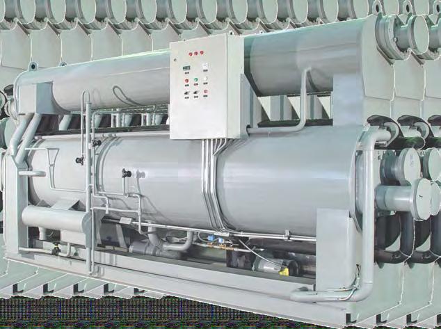 ABSORPTION CHILLER 16JBP Single Effect -Warm Water Fired Absorption Chiller Cooling Capacity: 50 to 522 Ton (176 to 1836 kw) Single Effect - Warm Water Chiller Environment Friendly Chiller, No CFC.