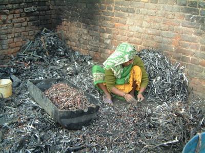 and rag-pickers gather e-waste from households in their area of operation and employ crude and highly