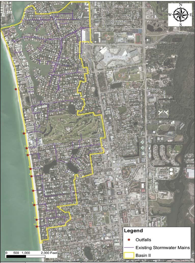 maintaining the same or slightly greater level of service as compared to the existing conditions: 1. Alternative 1: Integration of beach outfalls with planned beach renourishment project 2.