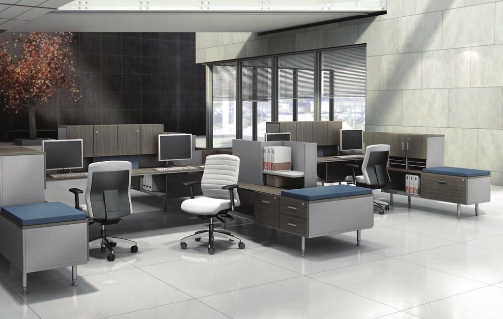 SIDEBAR Multi-functional, modular desk system that