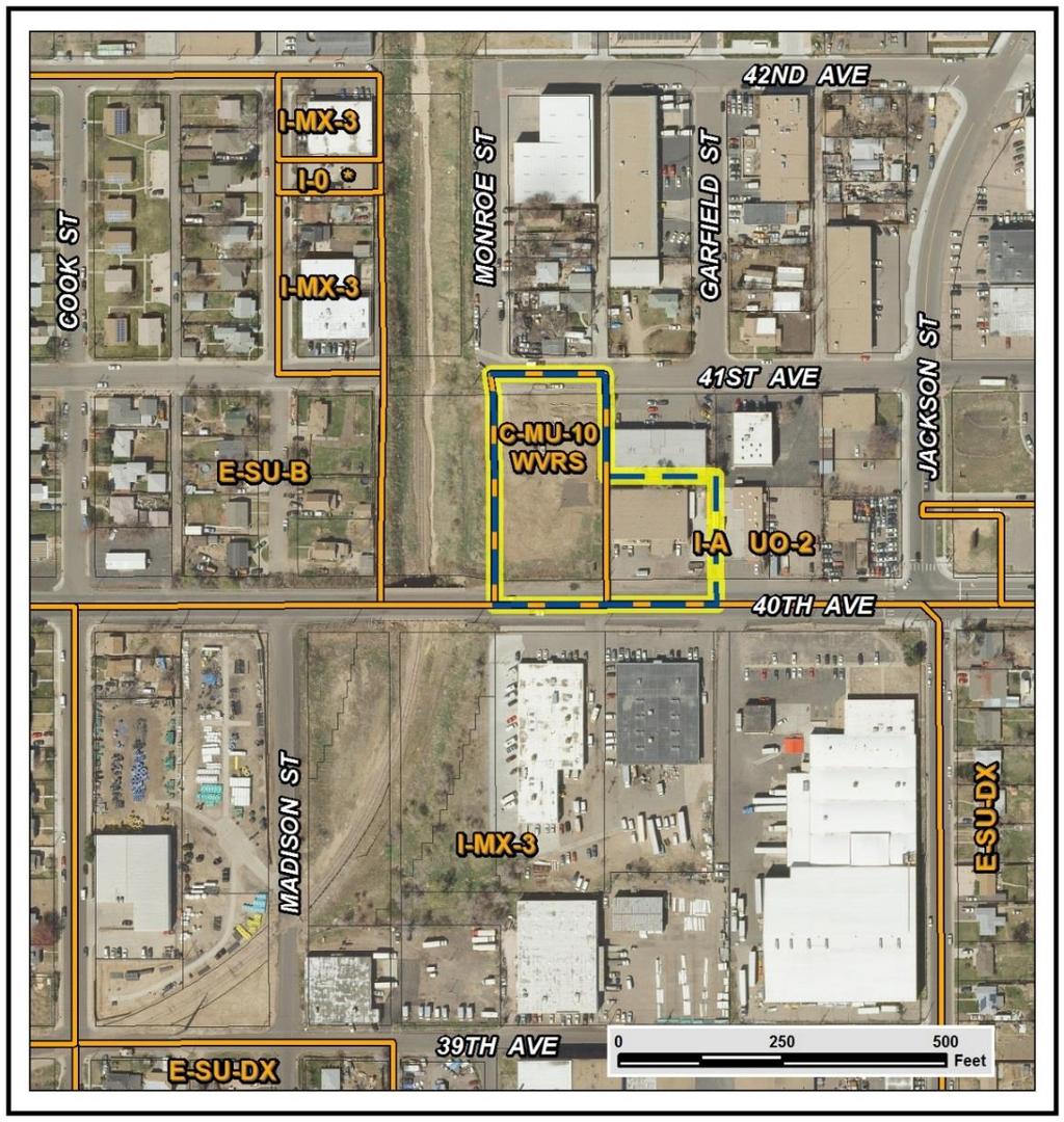 Rezoning Application #2016I-00071 March 22, 2018 Page 5 1. Existing Zoning Western parcel: The larger western parcel is zoned C-MU-10 with Waivers.