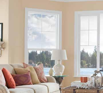 In the single hung window, the bottom sash moves up to open and allow air flow and the top sash is fixed.