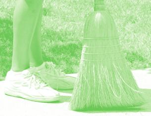 23 Use a broom, not a hose, to clean driveways and sidewalks. You ll save water and get a little exercise too. 24 Use a soaker hose or drip irrigation for shrubs, trees and flower beds.