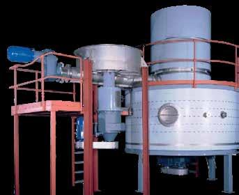 Available Plants The drying chamber is available in standard sizes with diameters ranging from 8-98 (200 mm to 2,500 mm). Standard material of construction is stainless steel.