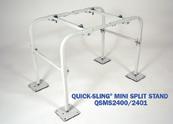 Our Mini Split Stand is made of 14-gauge square tubing which is powder coated for outdoor use and able to hold up to 400 lbs.