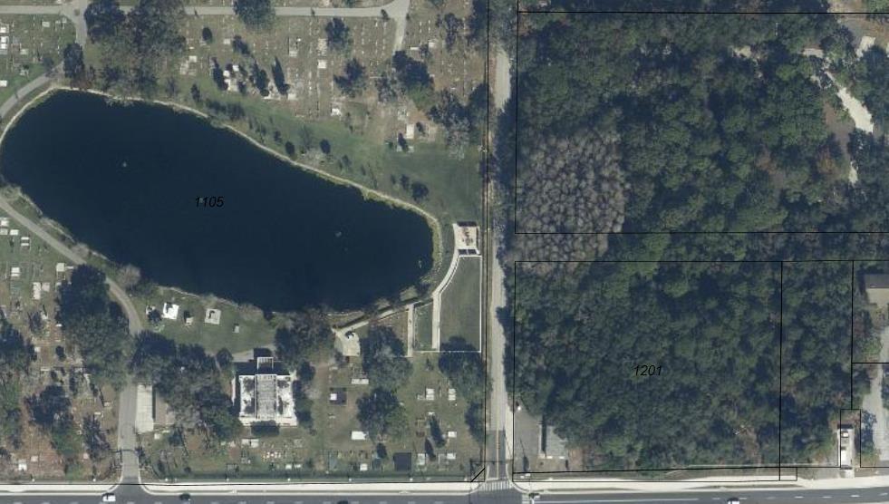 Expansion Site The City purchased the Haftel parcel, 2.55 acres, located directly across Jasmine Ave. from the cemetery, fronting Tarpon Avenue.