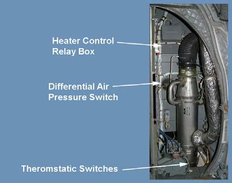 (1) Located on the lower R/H side of the heater compartment. (2) Provides the high voltage for ignition during heater operation. g.
