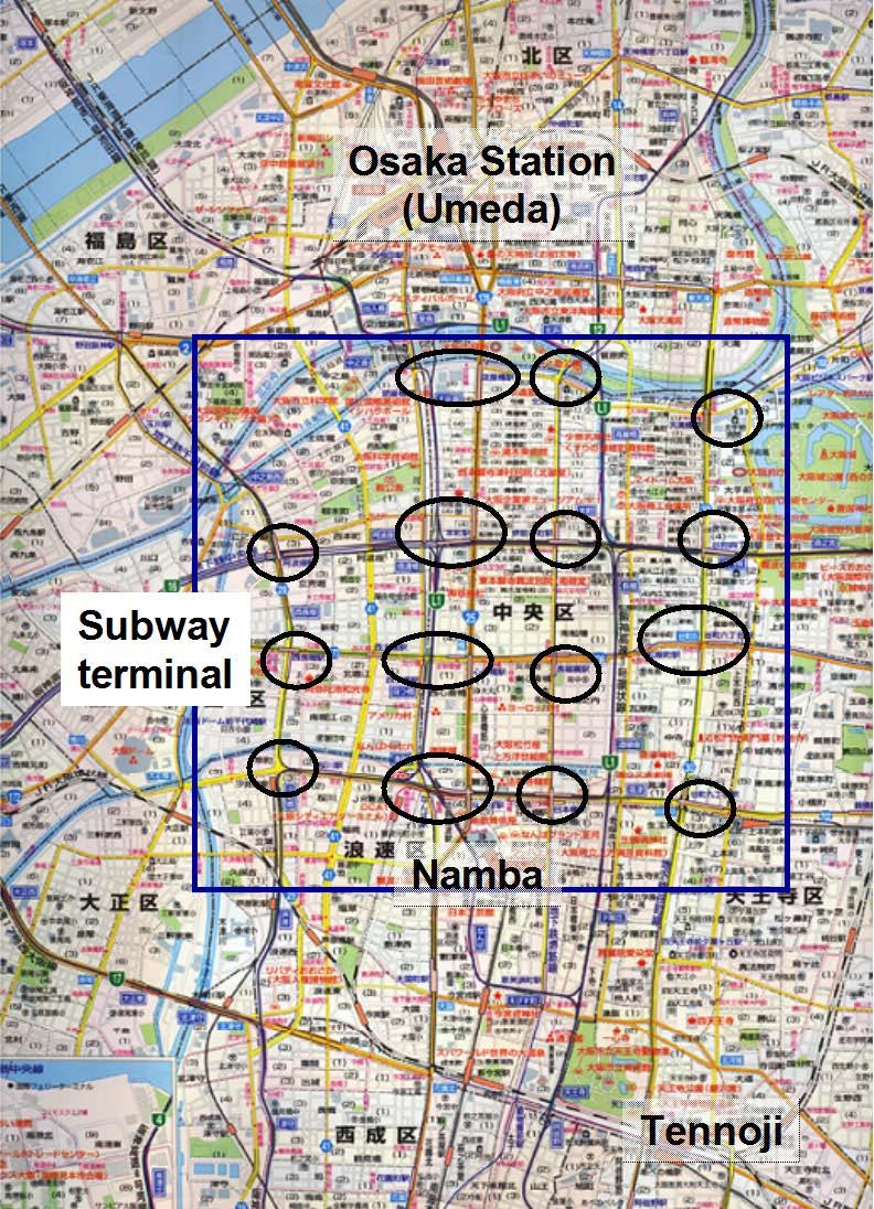 Figure 7. Principles for Osaka s grid model Image of a New Land-Use Plan for Compact Eco-City The roads in Osaka s central area consist of 86 m grids.