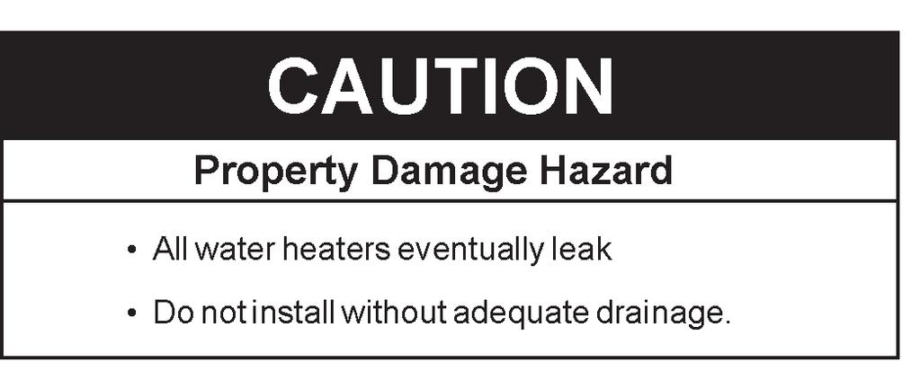 LOCATING THE NEW WATER HEATER FACTS TO CONSIDER ABOUT THE LOCATION Near a floor drain.