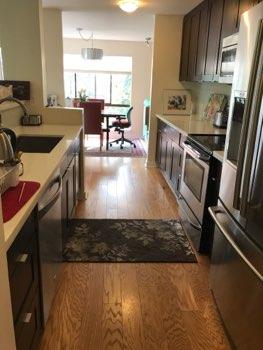 1. Kitchen Room Kitchen Walls and ceilings appear in good condition overall. Flooring is Engineered wood. Accessible outlets operate. Light fixture operates.