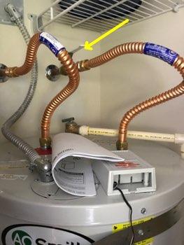 1. Shutoff Locations Shutoffs Observations: Water heater water line shutoff is located above the water heater.