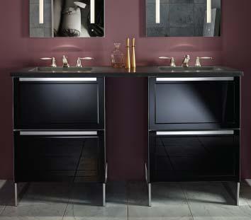 ADORN II Featuring a double-drawer configuration one drawer with a plumbing cutout and one full