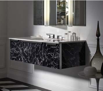 Or choose a white glass top with integrated sink to help you build a look that you will love.