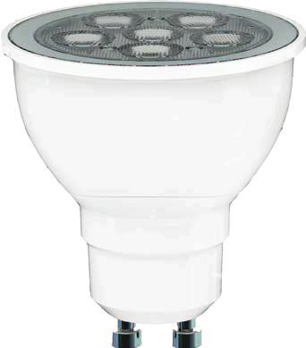 GU10 VERSION 7 LISTED LED DE L 5 years Limited Warranty Lifetime 35 000 hours Suitable for use in damp locations DESCRIPTION Delivering 5 0 lumens with only 7 watts, this highly energy efficient lamp