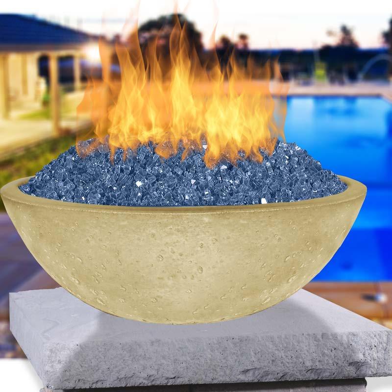 Handcrafted in the United States, this concrete bowl can be used as part of a fountain, as a planter, or - our favorite - as part of a