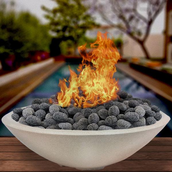 Vibrant Concrete Bowl Handmade in the United States from a combination of eco-friendly and natural materials, this impressive bowl is a lightweight