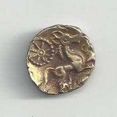 12. Local Archaeology 1st century BC gold coin found in south Braughing Archaeological evidence suggests that the parish, which includes the hamlets of Bozen Green, Braughing Friars, Dassels, Hamels