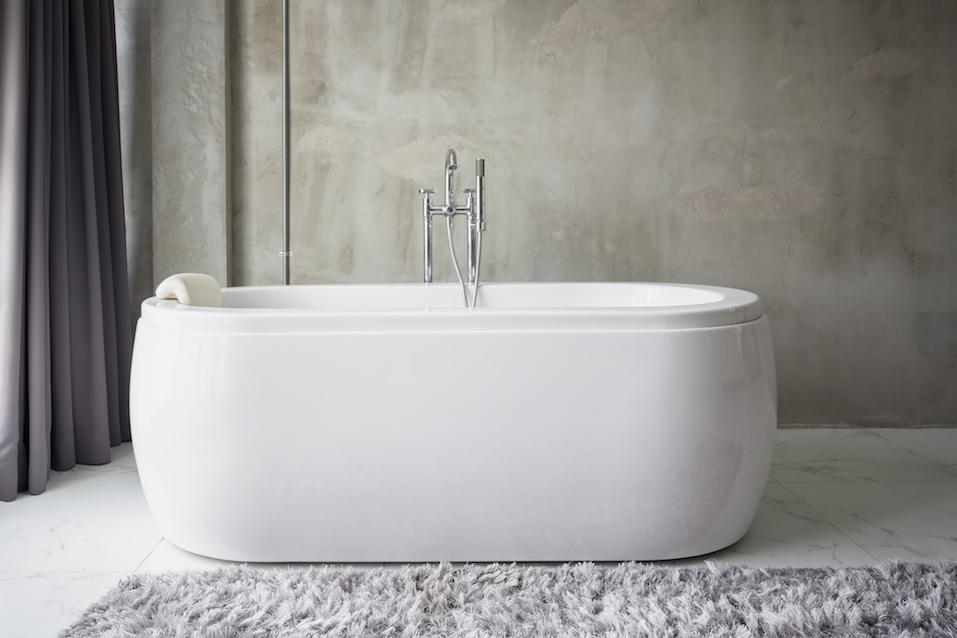 Gain floorspace when you skip the oversized tub. WichitS/Getty Images Think about it: On a daily basis, are you more likely to take a shower or a bath?