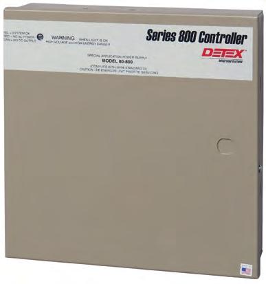 80-800 / 90-800 Power Supply The Detex 80-800 or 90-800 Power Supply is designed for applications requiring a continuous supply of a regulated, filtered output voltage.