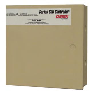 81-800 / 82-800 / 83-800 Logic / Power Supply - Latch Retraction Detex Series 800 logic and power supplies convert 120VAC into regulated and filtered 24VDC, providing a secure, consistent, power feed