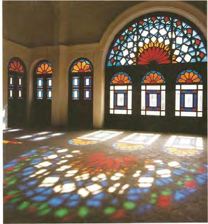 Ahmad Fathi Najaf Abadi, Mina Pakdaman Tirani In some historical monuments in Iran, there are doors that have been structured and decorated by small colored glasses and tiny pieces of wood.