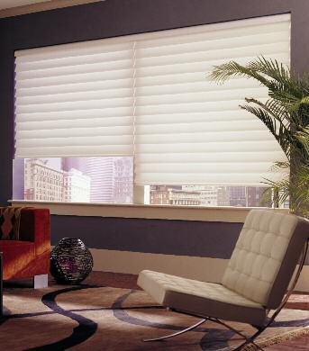 Vignette FR Window Shadings The soft, overlapping folds of Vignette window shadings offer the visual impact of a custom drapery and the ease and durability of a roller shade.