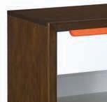 mounted drawer guides. Drawers also feature automatic drawer stops to prevent drawers from falling out of the case.
