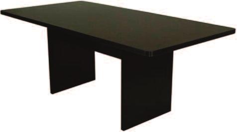 Black PAT-TAB-BK-045 Rectangular Conference Table 48" x 96" White