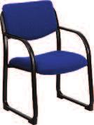 PAT-CH-BK-062 Durable Fabric Upholstered side chair with metal frame.