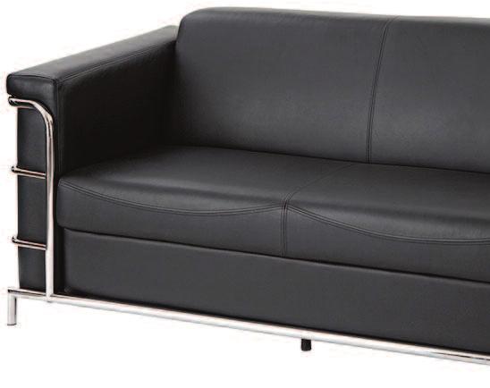 Sofa with Polished Chrome Frame