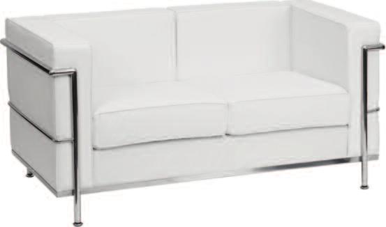 PAT-CH-WH-002 White Leather Love Seat