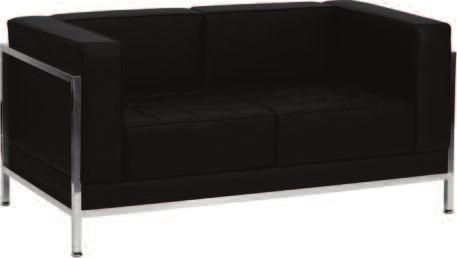 Frame PAT-LS-WH-008 Black Leather Sofa with