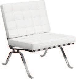 PAT-CH-BK-011 White Leather Chair