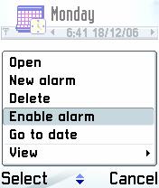 new alarm. Each alarm can be modified or deleted with ease.