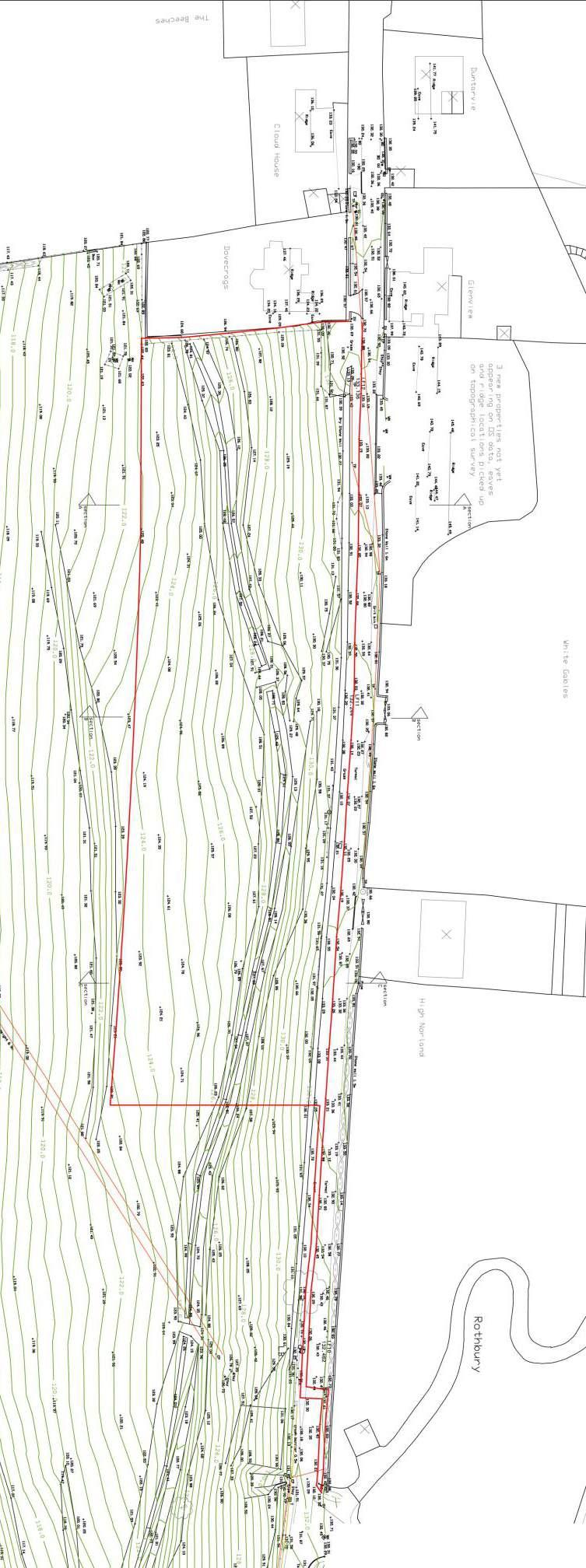 Existing site plan existing contours shown