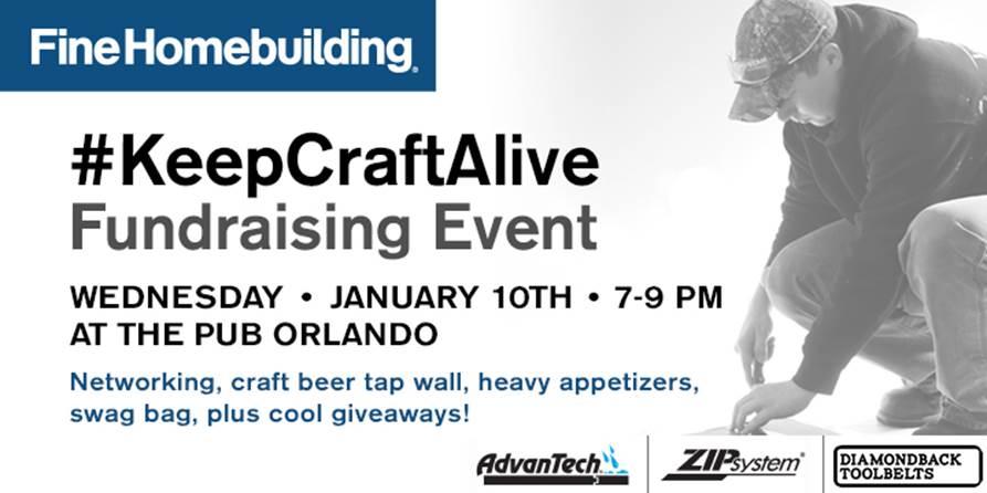#KeepCraftAlive Fundraising Event Come show your support for #KeepCraftAlive on January 10, 2018, at the Pub Orlando for an evening of fundraising, networking and giveaways from some of the best