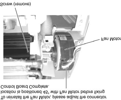 5. Remove the screw at the Cross Flow Fan. (Fig. 7) Fig. 7 6.