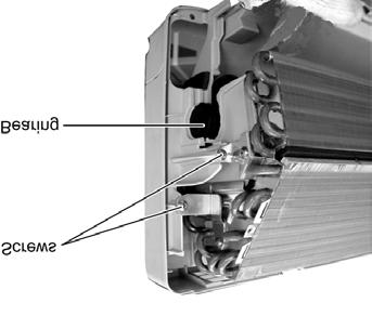 Remove the screws at the left of the Evaporator. (Fig. 8) Fig. 8 8.