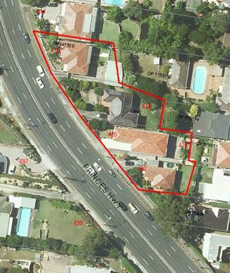 (Blakehurst Centre) - Requests 416-422 Princes Highway, Blakehurst Request by owners to rezone sites from R2 to R3 with a FSR of 1.5:1. No height specified as part of the request.