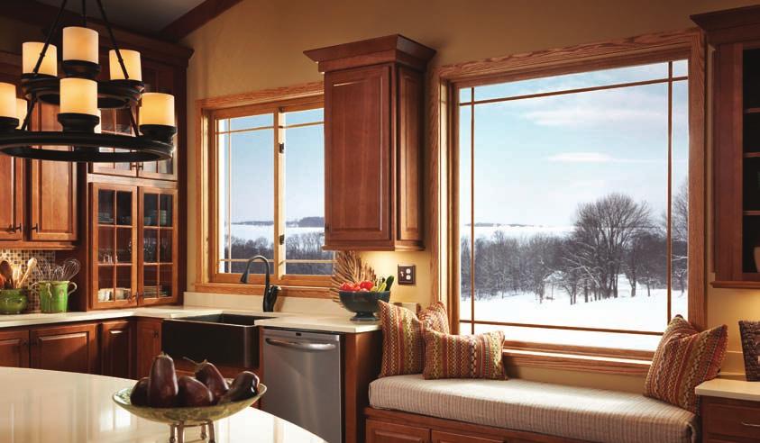 Our sealed, insulating glass units are set ¾ inch into the sash, providing extra insulation to keep the glass warmer.
