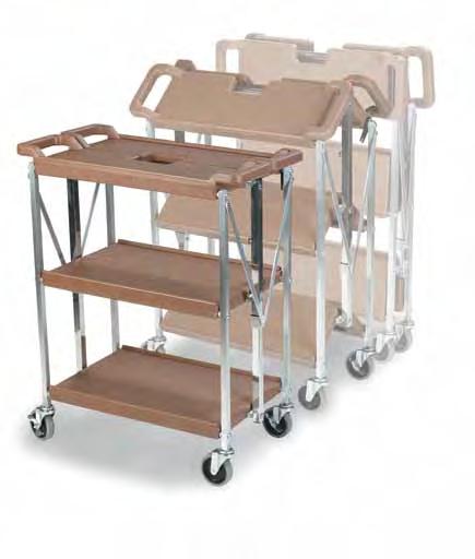 industrial Supply Transportation Fold N Go Carts Folds and unfolds in a single, quick and easy motion Each cart holds up to 350 lbs (approximately 116 lbs per shelf) Collapses to 9" width and 10.