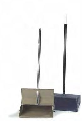 following: 11" Unflagged Duo-Sweep Broom and Lobby Dustpan Handy clip to attach broom for convenient storage Serrated edge along the bail allowing you to comb the broom s bristles and