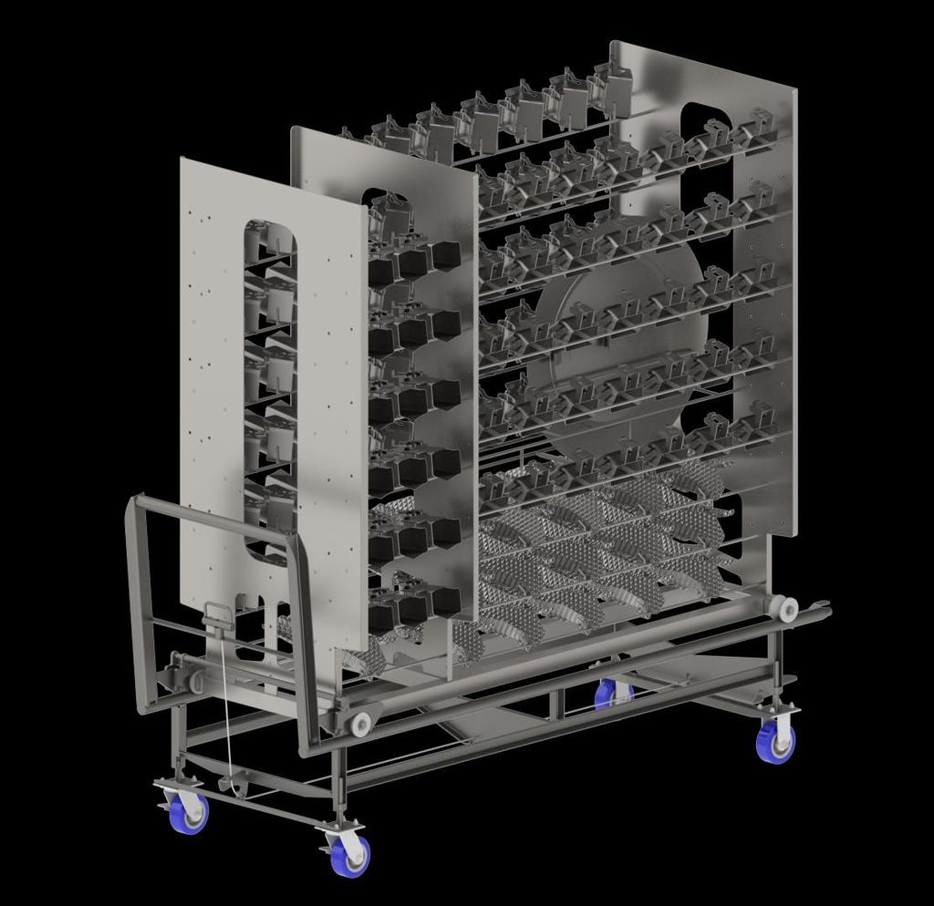 SaniCab - Improved Productivity Custom-Designed Racks Rack-on-Cart.